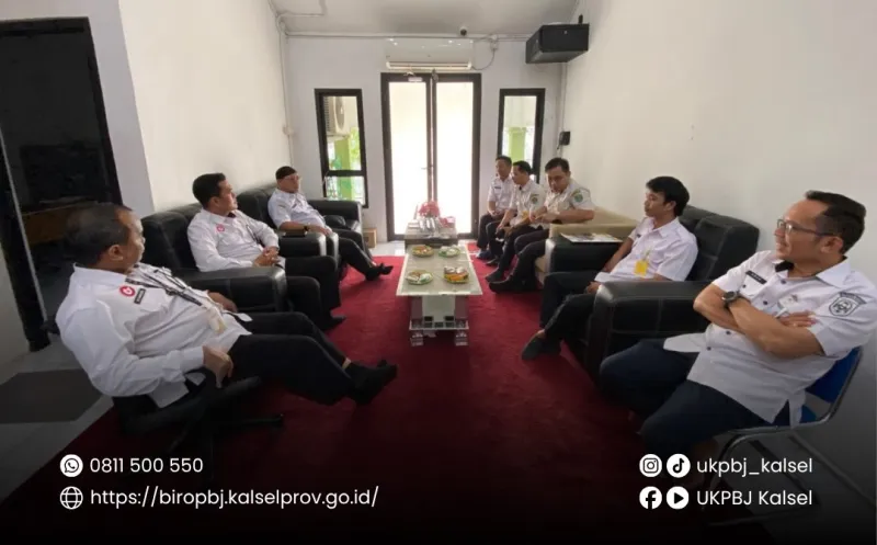 Kunjungan Kerja UKPBJ Kabupaten Tapin ke Biro PBJ Provinsi Kalimantan Selatan