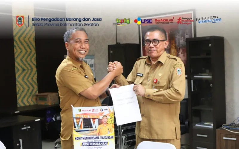 Biro PBJ Kalsel Terima Kunjungan UKPBJ Kabupaten Tabalong untuk Koordinasi SLA E-Tamu