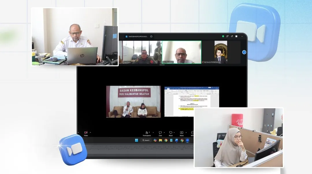 Bahas PKS Swakelola Tipe II, Biro PBJ Kalsel Hadiri Rapat Virtual